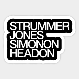 The Clash // Member's Name // Helvetica Style Sticker